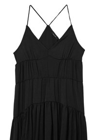 Calliope LUNGO CON ARRICCIATURE - Vestito lungo - nero