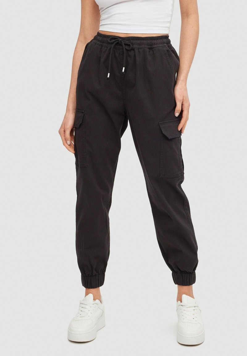 INSIDE JOGGER HIGH RISE - Pantalones cargo - black