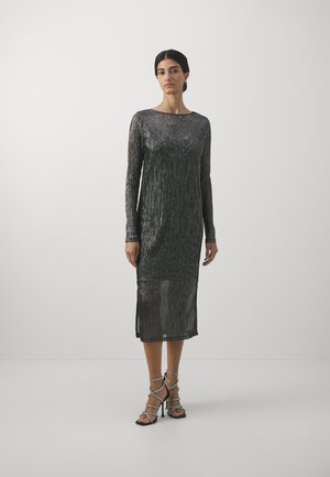 LUPINUSBBMICHEL DRESS - Strikkjoler - black/silver