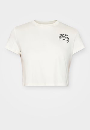 WOMENS CROPPED TEE - Print T-shirt - white