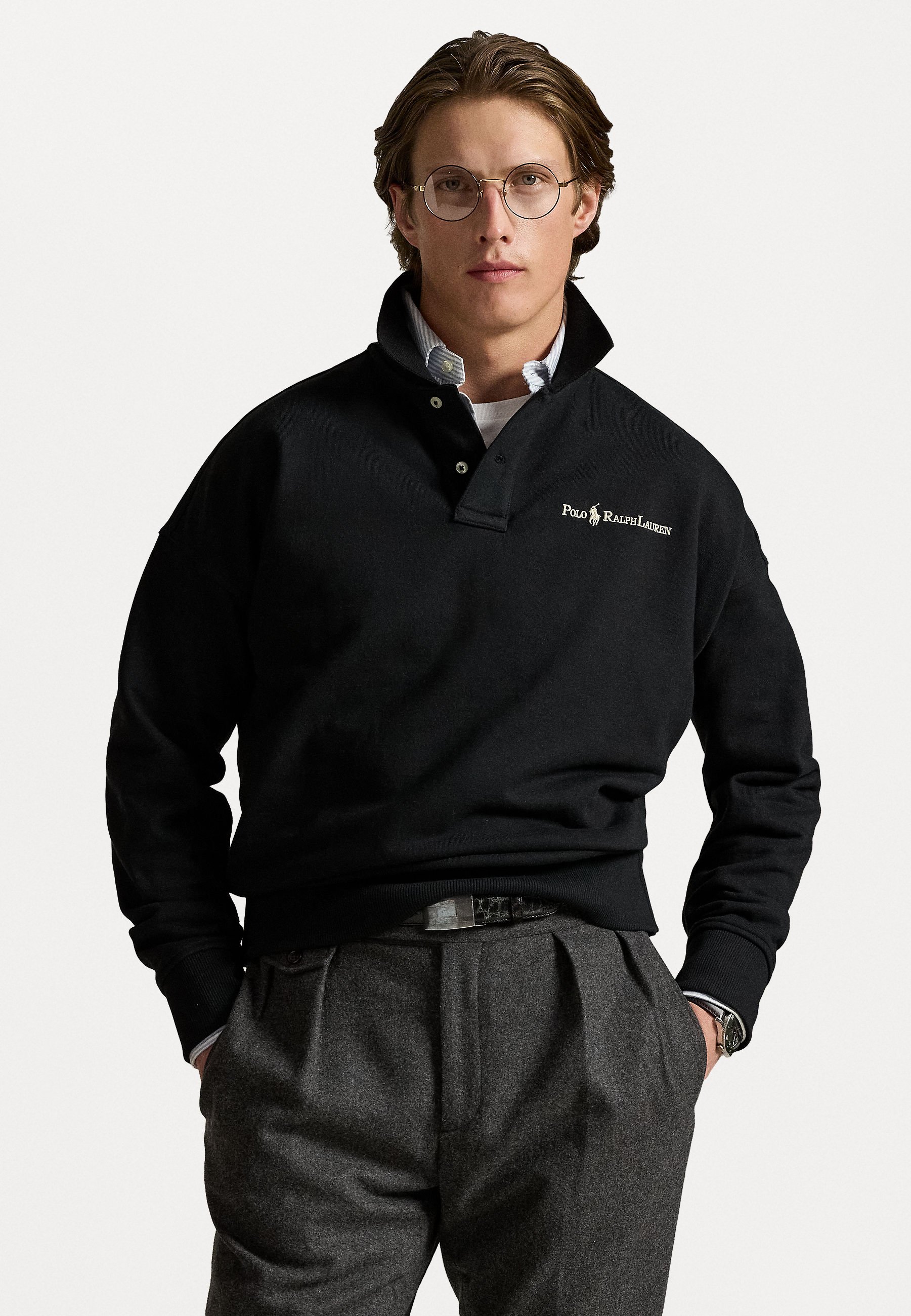 Polo Ralph Lauren RELAXED FIT LOGO COLLARED SWEATSHIRT - Polo