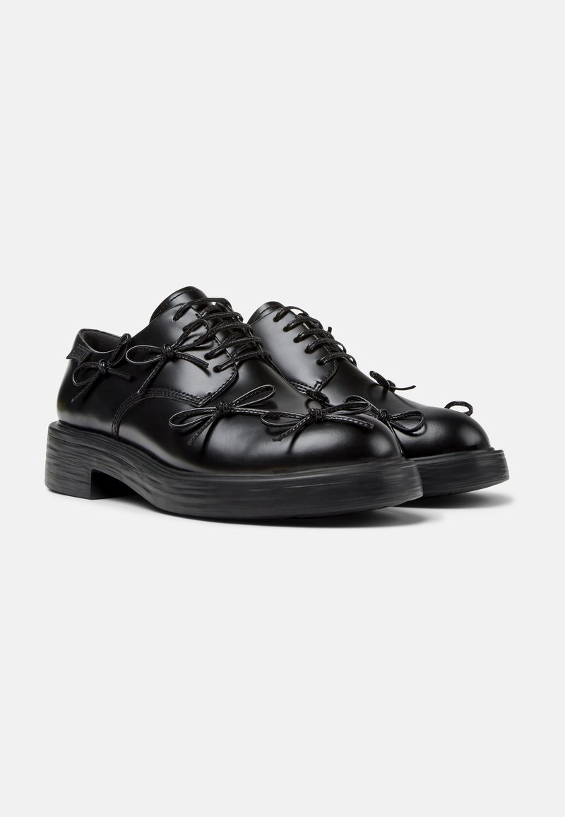 Camper stringata Wagon pelle nera