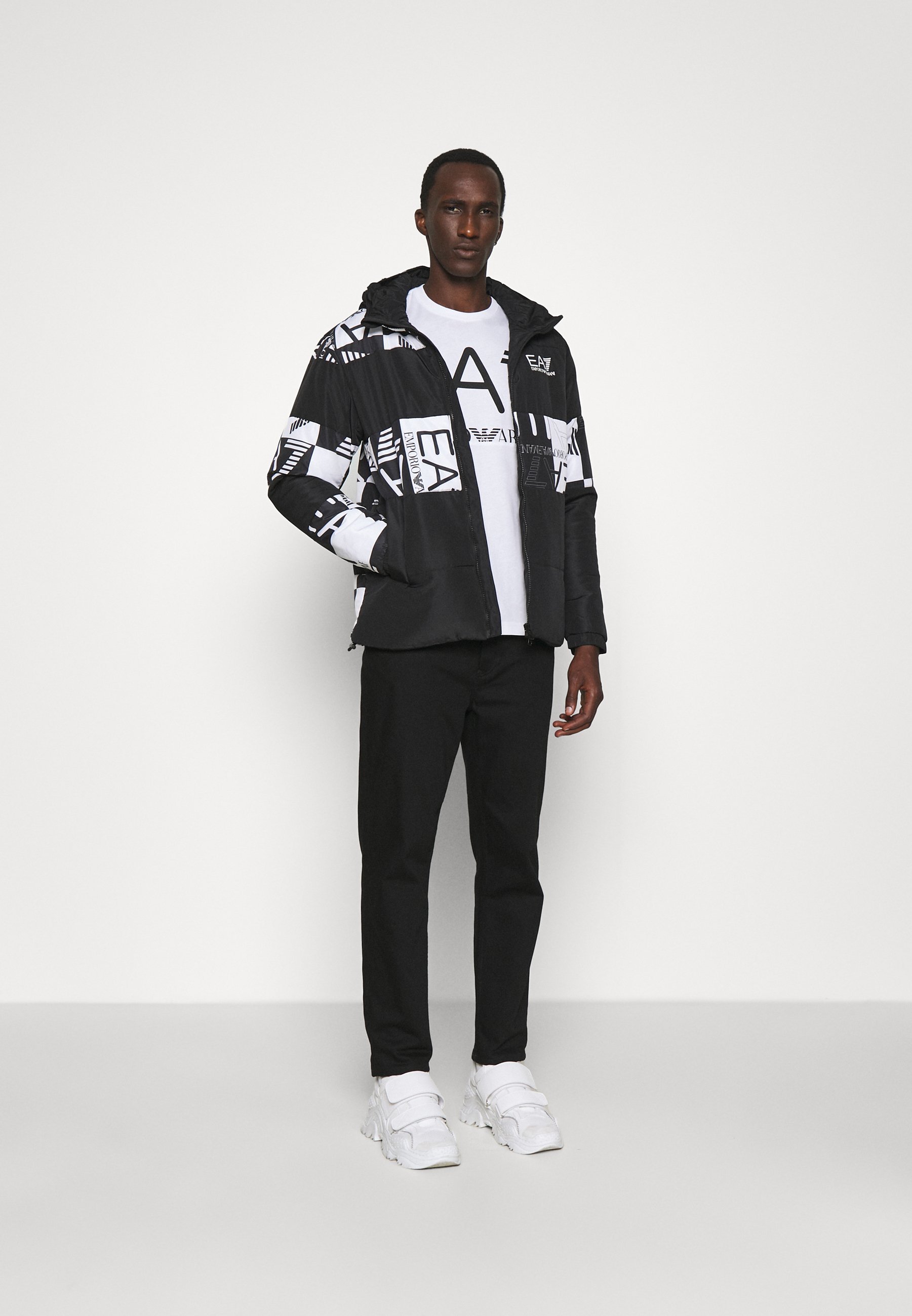 EA7 Emporio Armani Giacca invernale - black/white/nero - Zalando.it