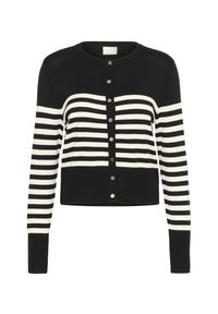 Kaffe Neuletakki - black turtledove half stripe