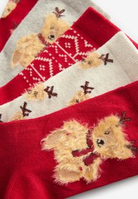 Next RICH CHRISTMAS  5 PACK  - REGULAR FIT - Ponožky - red cream bear
