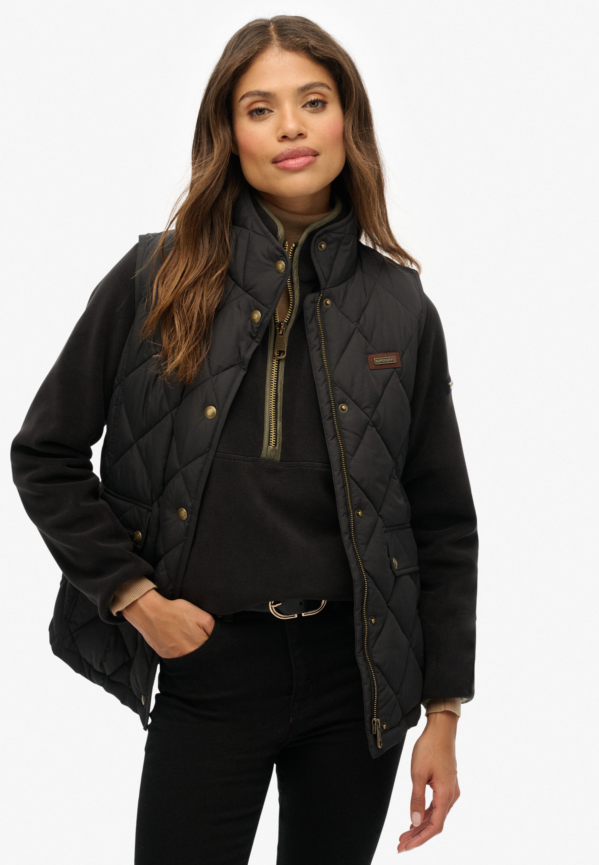 Superdry HOODED FUJI - Winter jacket - dark oak brown/brown