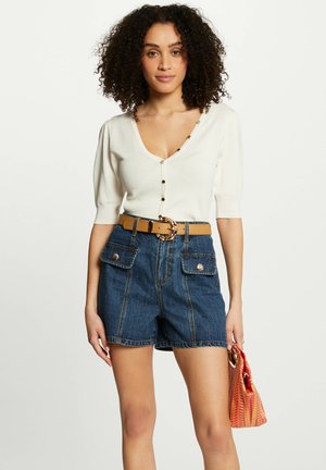 Morgan V-NECK SHORT SLEEVES - Print T-shirt - ivoire