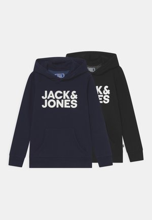 Jack & Jones Junior CORP LOGO HOOD 2 PACK - Huppari - black/navy