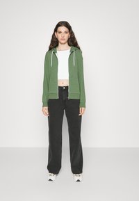 Even&Odd Camisola com fecho - mottled dark green