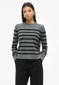 VILA Džemperis - medium grey melange
