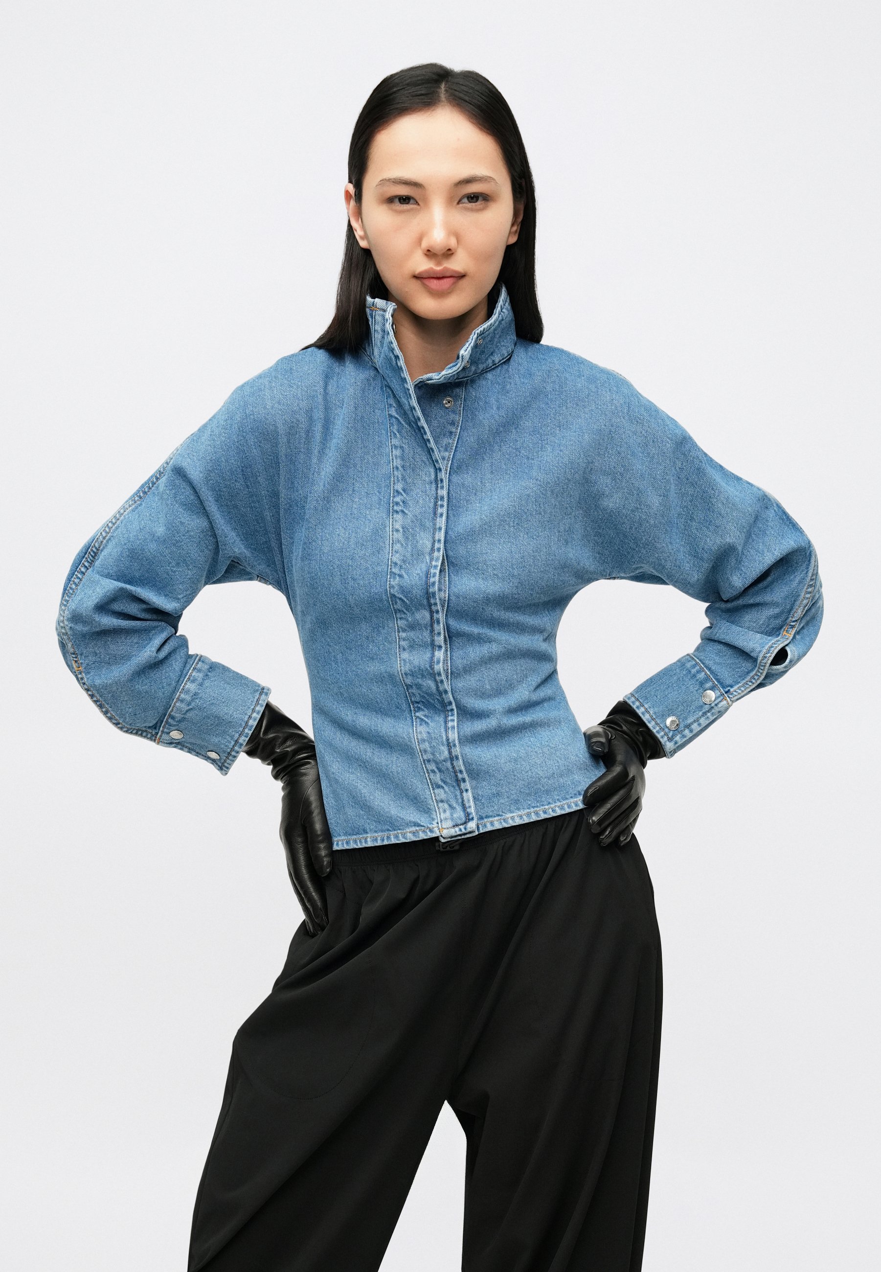 MARINE SERRE MOON LASER - Denim jacket - light blue - Zalando.co.uk