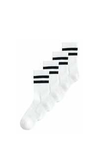 4 PACK - Socken - white with black stripe