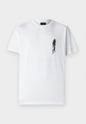 PS Paul Smith, CYCLIST SILHOUETTE - Trükipildiga T-särk - white