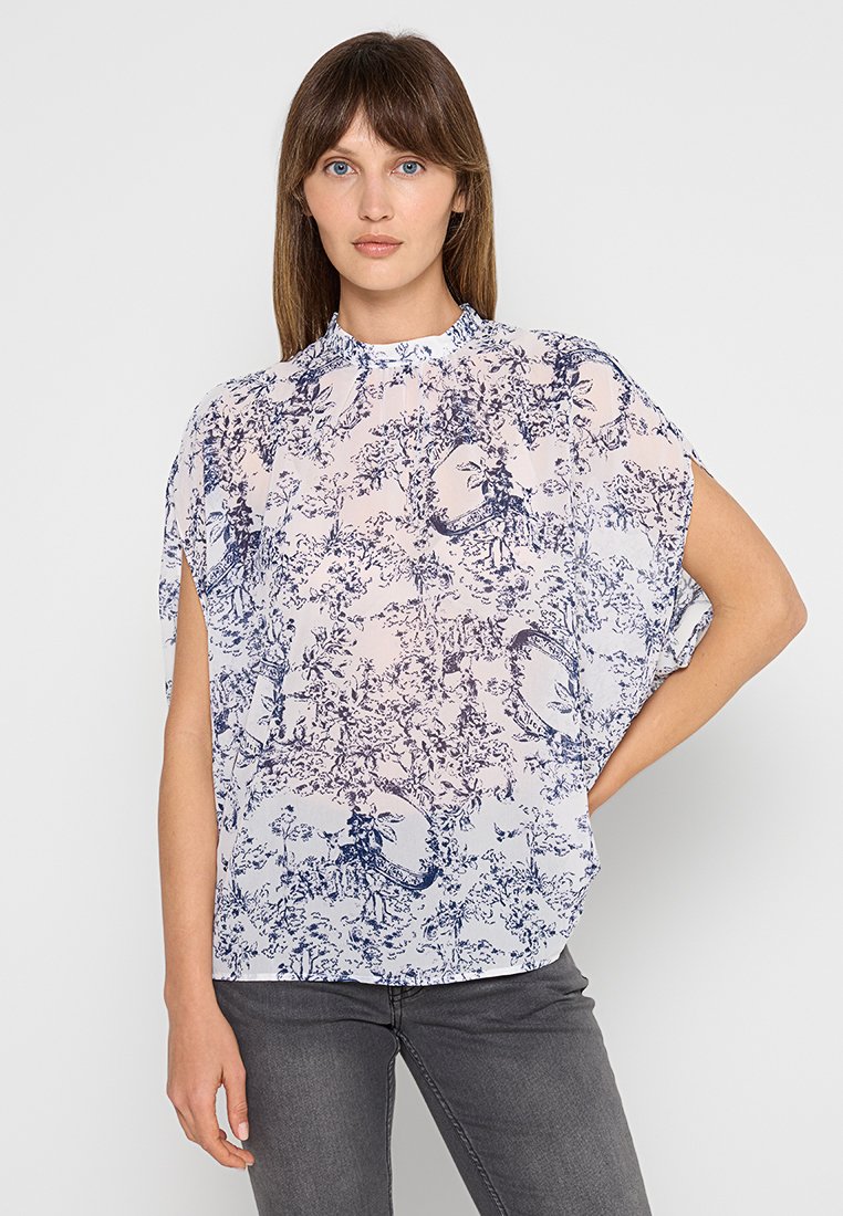 dreimaster Blouse blauw gemêleerd