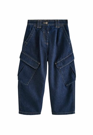 Next, REGULAR FIT - CARGO BARREL JEANS - Vaqueros rectos - dark blue denim