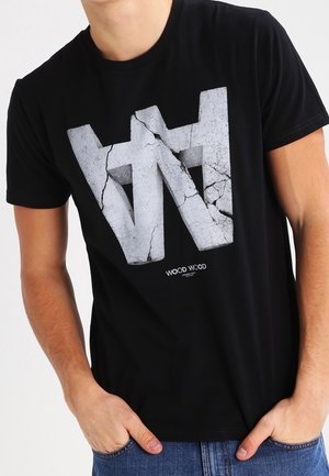 T-shirt con stampa - black