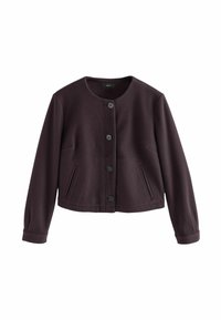 COLLARLESS REGULAR FIT - Vasaras jaka - purple burgandy