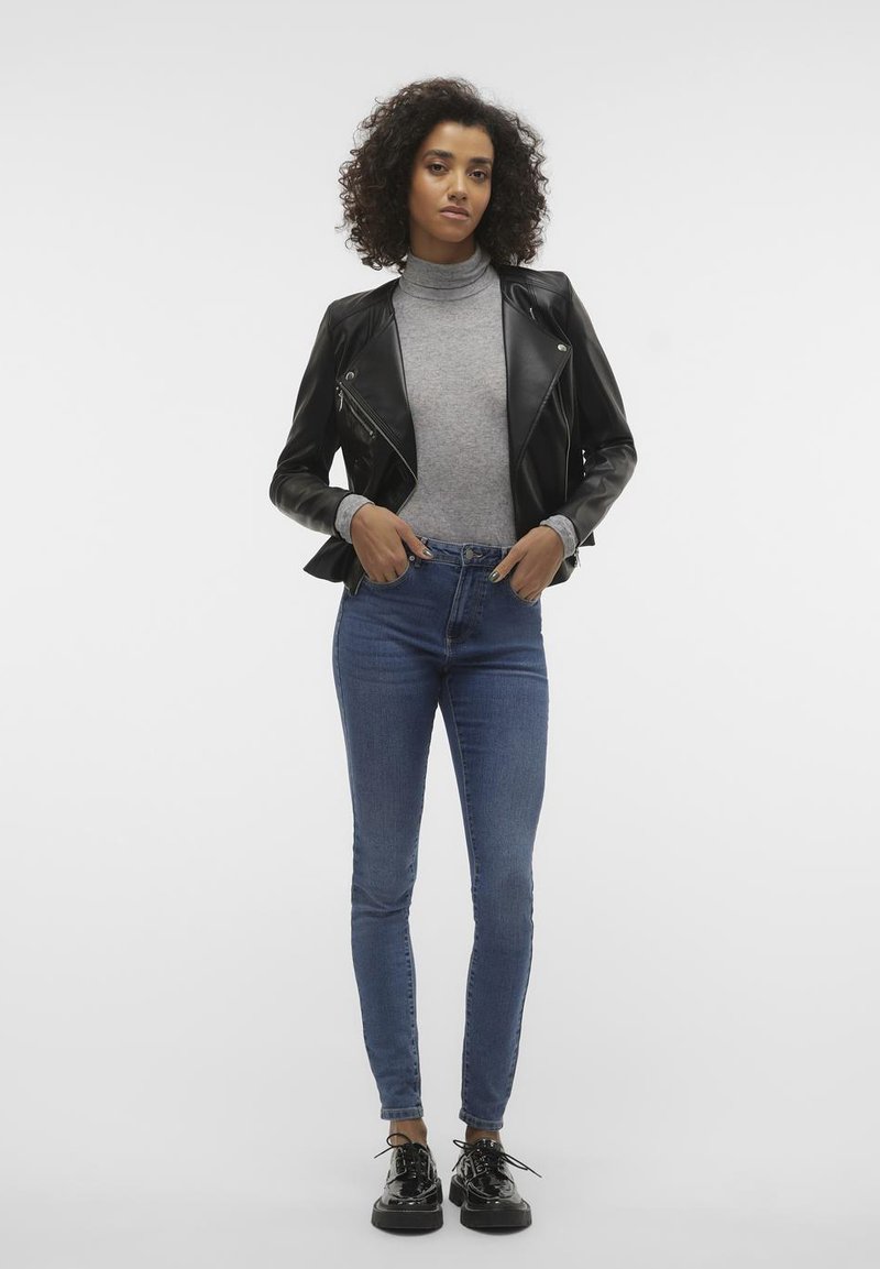 Vero Moda Imitatieleren jas zwart Vero Moda Imitatieleren jas zwart