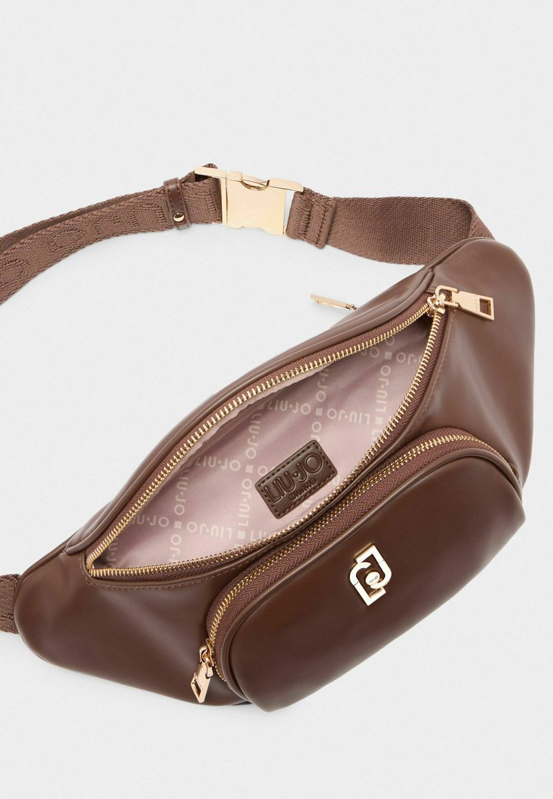 Liu Jo - Bolso Bandolera De Piel Marrón Con Cremallera Dorada, Diseño Clásico Y Elegante Para Mujer