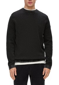 QS MET GARMENT WASH - Trui - schwarz