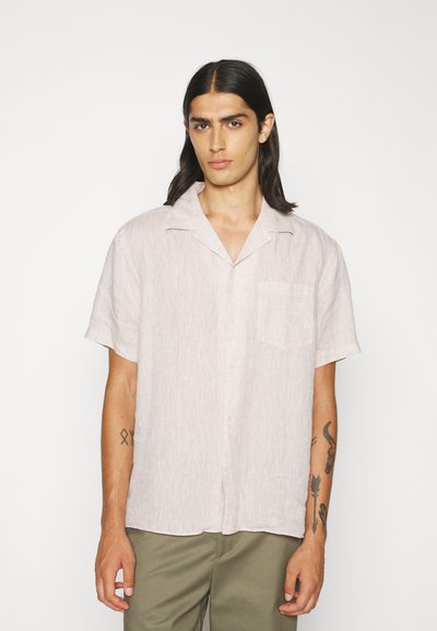 J.LINDEBERG MELANGE REG SHIRT - Shirt - safari beige