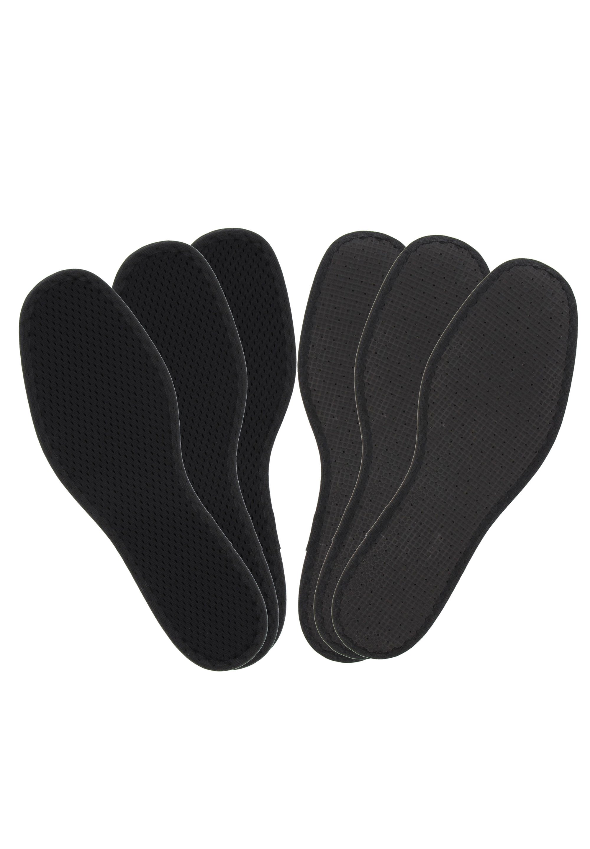 Bama DEO SOHLE ANTIBAKTERIELL 3ER PACK - Steun- en inlegzolen - black/zwart  - Zalando.nl