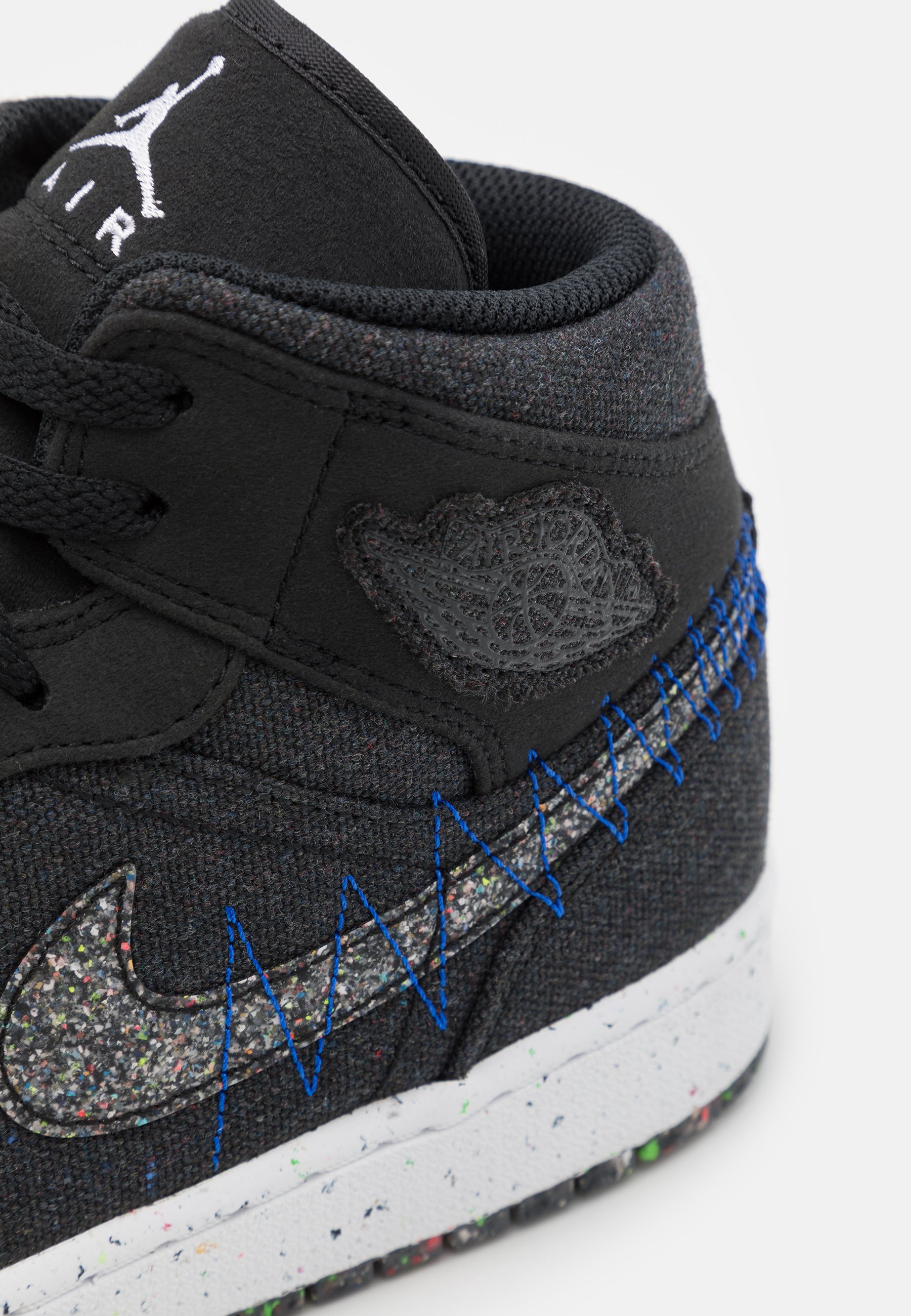 Jordan AIR JORDAN 1 MID SE - Sneaker high - black/multi-color/racer  blue/white/mehrfarbig - Zalando.de