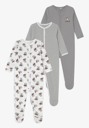NBNNIGHTSUIT BEAR 3 PACK UNISEX - Dupačky na spaní - grey