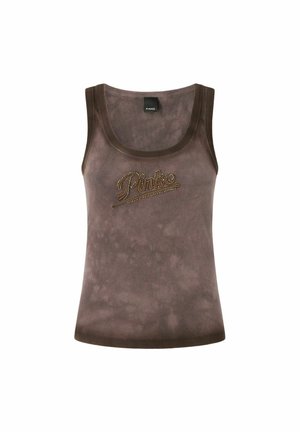Pinko, COSMOPOLITAN CANOTTA - T-shirt con stampa - brown-l