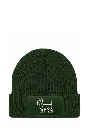 WINTER BULLDOGGE POLYGON DESIGN AUFDRUCK - Beanie - labrador oliv