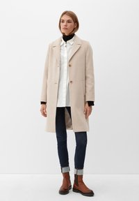s.Oliver MIT REVERSKRAGEN - Mantel - beige melange