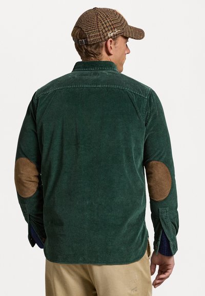 Polo Ralph Lauren CLASSIC FIT SUEDE PATCH CORDUROY SHIRT - Ing - moss agate