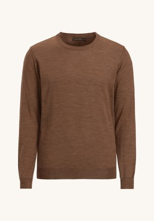Oscar Jacobson, MIGUEL ROUNDNECK - Strickpullover - brown plaice
