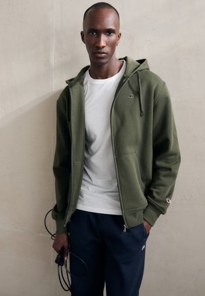 ICONS TONAL FULL ZIP HOODIE - Felpa con zip - dark green