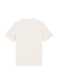 Kurzarm-T-Shirt in hellbeige, aus weicher Baumwolle. Verfügt über einen klassischen Rundhalsausschnitt und ein schlichtes Design ohne Grafiken oder Akzente.