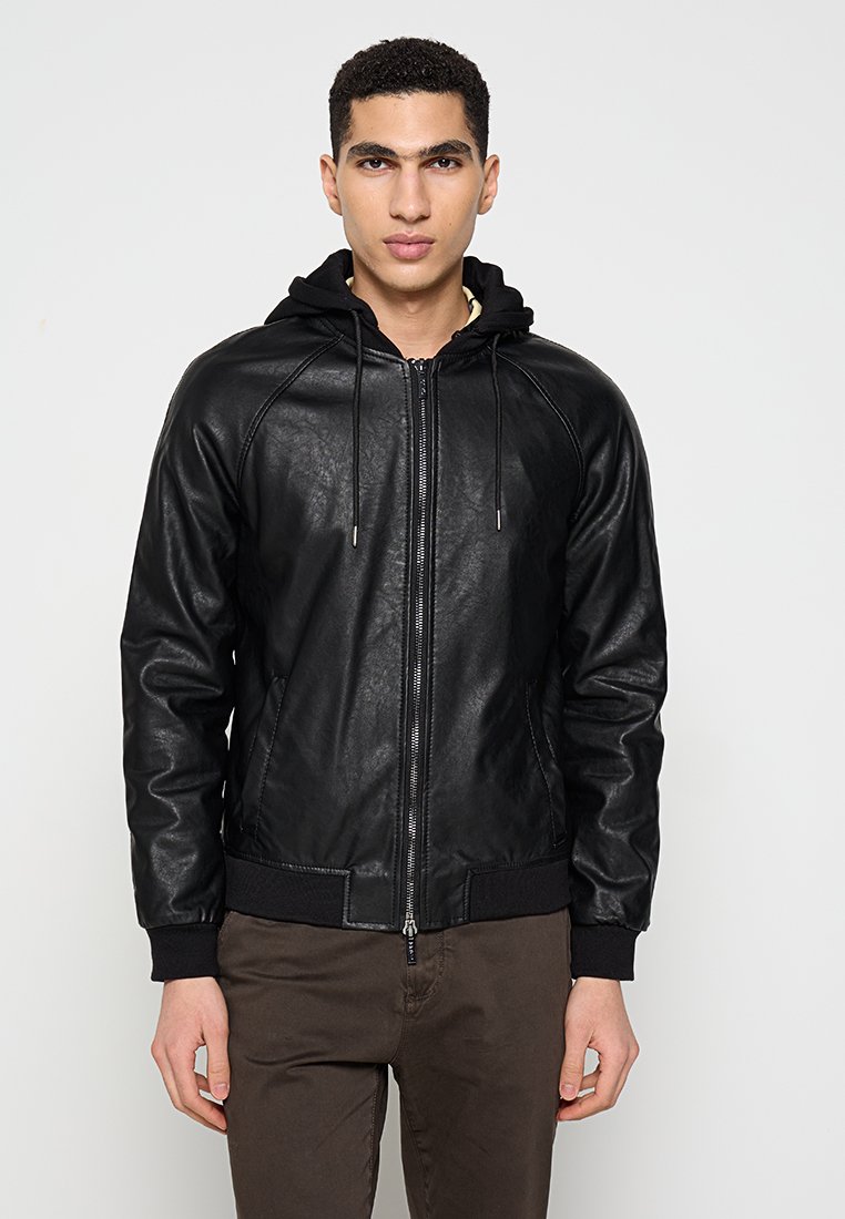 Gaudi Imitatieleren jas zwart