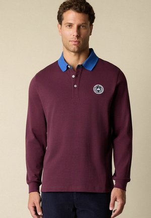 WITH LOGO SHIELD - Poloshirt - burgundy