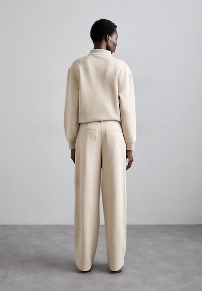 Proenza Schouler White Label TRISTAN PANT IN CLOQUE - Hlače - oatmeal melange