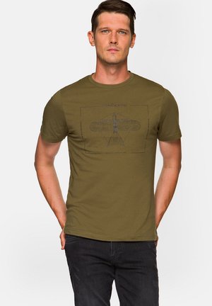 Lancerto RORY - T-shirt z nadrukiem - khaki