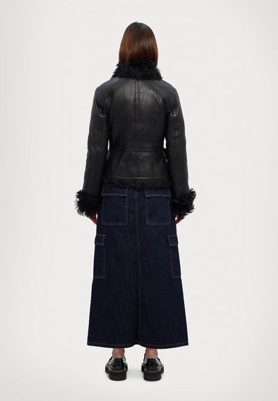 REMAIN JACKET - Leren jas - black