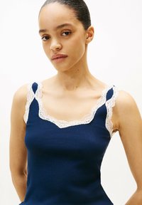 Tommy Hilfiger TRIM CAMI SET - Nattøj sæt - dark blue