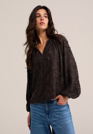 WE Fashion, Blouse - dark brown
