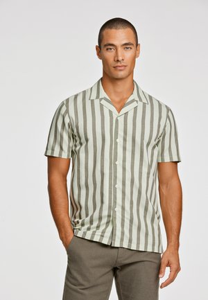 Lindbergh STRIPED RESORT - Overhemd - lt army