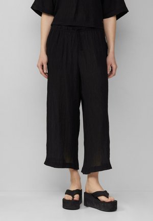 STRUKTURIERTE CULOTTE - Trousers - schwarz