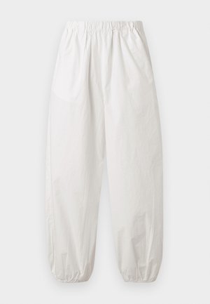 Gina Tricot, MID WAIST BALLOON TROUSERS - Hlače - white