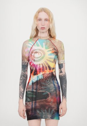 Paolina Russo MINI DRESS - Jerseyjurk - acid borwn