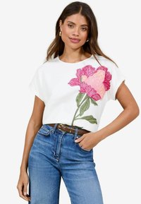 REGULAR FIT - T-shirt print - white