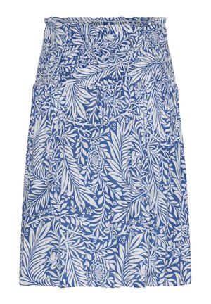 Fransa, FREASY SK - A-lijn rok - blue white palm floral