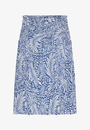 Fransa, FREASY SK - A-lijn rok - blue white palm floral