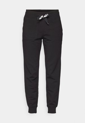 DKNY TWO TONE DRAWCORD CUFFED JOGGER - Tracksuit bottoms - black